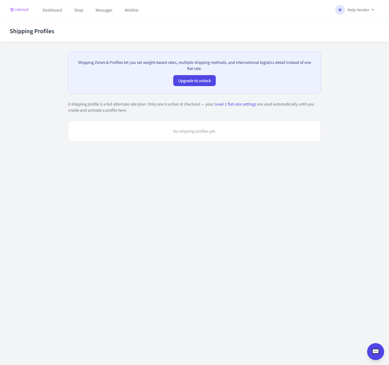 Shipping profiles and zones editor